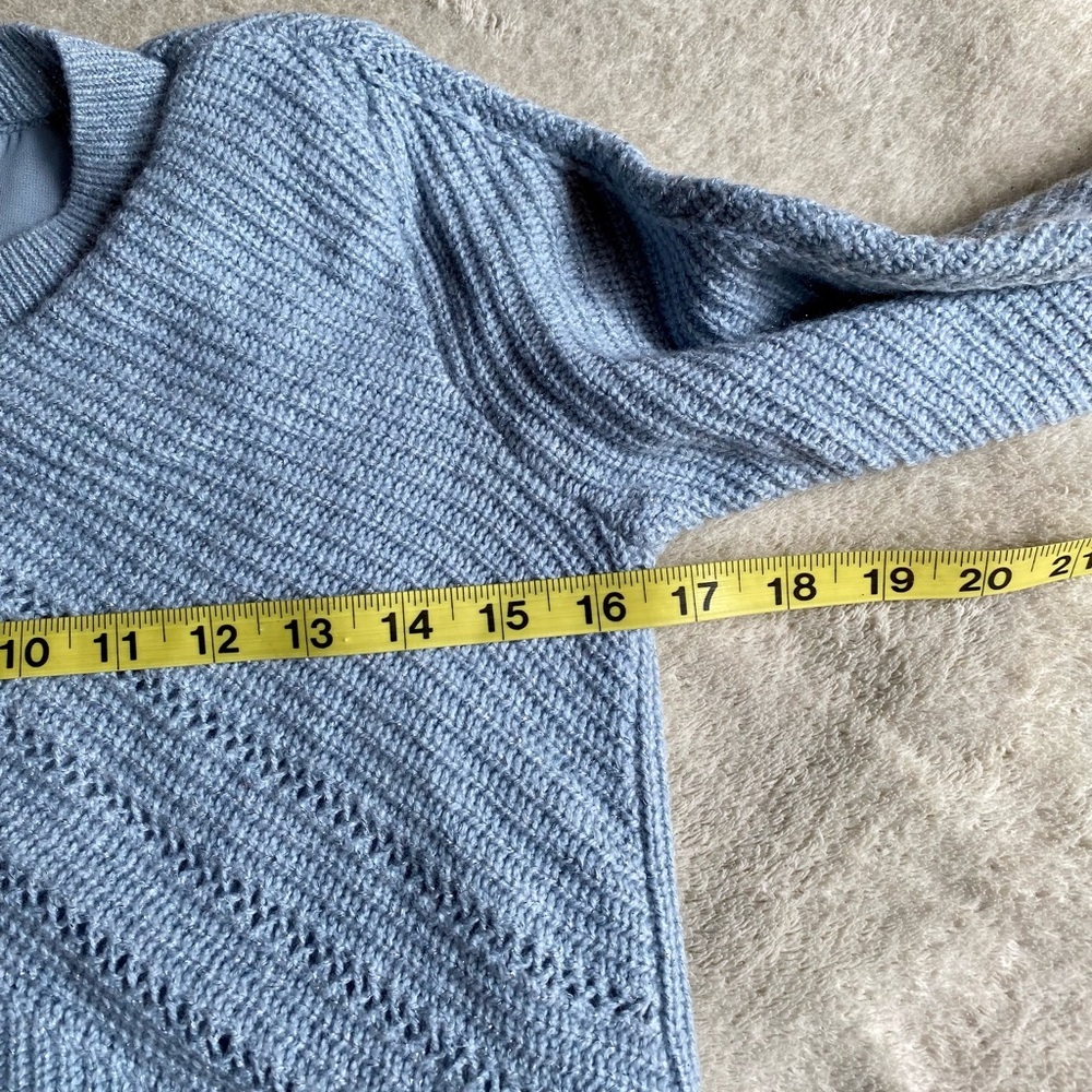 ☘️Lucky Brand Shimmer Pointelle Layered Sweater☘️ - Picture 8 of 9